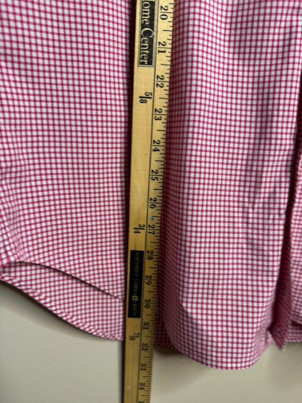 Ralph Lauren Red/White Gingham Short Sleeve Button-Up Classic Fit Shirt Size M - Picture 5 of 6